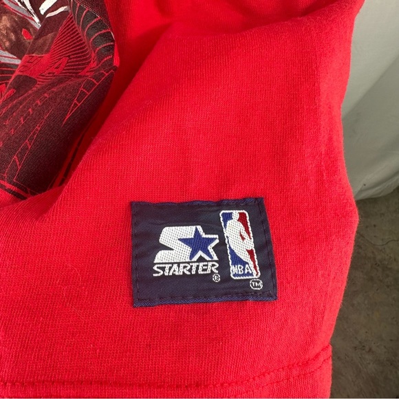 Vintage Michael Jordan Layered Tank Top Shirt Starter Size L 90s - Picture 4 of 9